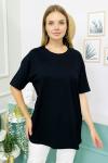 155256 Oversize Baskisiz Duz Tshirt